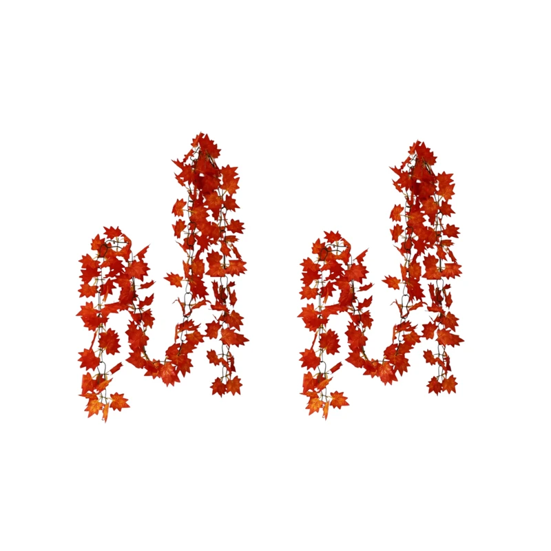 گل مصنوعی ریسه برگ زنجیری پاییزی بسته 2 عددی